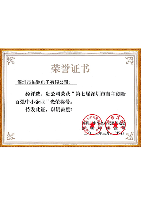 Certificate Of Honor